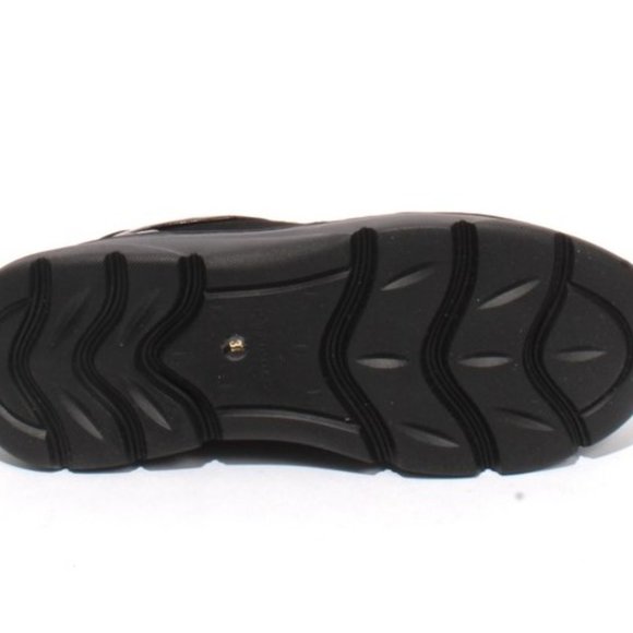 ITALIAN Black Leather Suede Lace-Up Sneaker Shoes - Picture 8 of 8